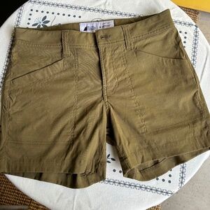 Olive Green MEC Terrena Stretch 5” shorts